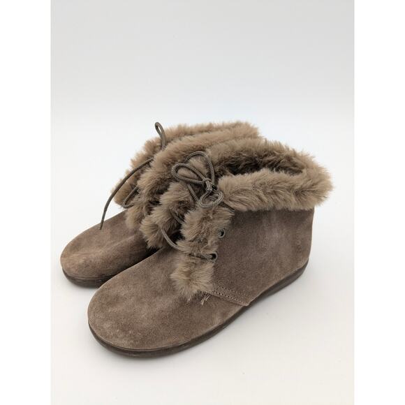ELEPHANTITO Teddy Bootie with Laces Suede Mink Girls Boots,Little kid size EU26 - Picture 13 of 16